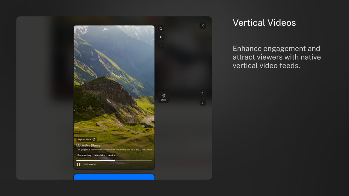 Screenshot that shows the Vertical Videos new feature